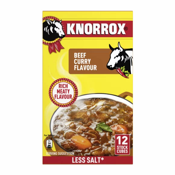 Knorrox Beef Curry Flavoured Stock Cubes 12 x 10g