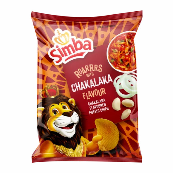 Simba Chakalaka Flavoured Potato Chips 120g