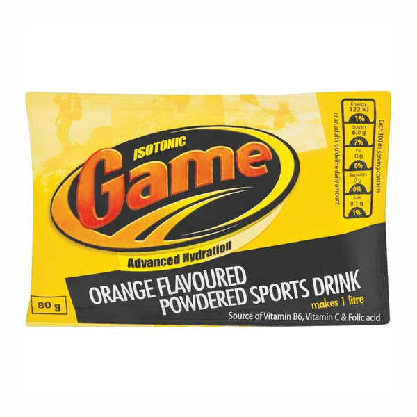 Game Isotonic Orange Sports Drink Satchet 80g
